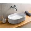 KARAG Lavabo in marmo bianco a 1 foro RIHO BOLOGNA 80x48 cm KARAG