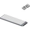 Lofree Flow 2 68 Tastiera meccanica senza fili a basso profilo con layout USA, 2,4 GHz / Bluetooth 5.3 / USB-C, argento, interruttori vuoti