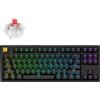 Keychron J4 QMK Tastiera meccanica wireless da gioco 80% TKL QWERTY US, LED RGB sostituibile a caldo, interruttore rosso lineare, nero