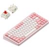 NuPhy Halo75 V2 IO Series Tastiera meccanica da gioco Bluetooth/2,4 GHz/USB-C - QWERTY US, Sakura Fizz / Red Max