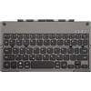 Zelurxx Tastiera Bluetooth pieghevole ZELURXX con supporto, wireless, ultrasottile, silenziosa, compatibile con iPad/tablet/cellulare/laptop, ricaricabile, portatile, grigia