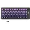 Zelurxx Tastiera da gioco ZELURXX Bluetooth & 2.4G con display, 87 tasti, PBT, RGB, impermeabile, compatibile con PC/laptop, nero e viola