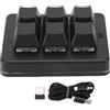 Gistuch Tastiera da gioco macro programmabile a 6 tasti, wireless, 2,4 G, Bluetooth, USB, cablata, 3 modalità, tastiera meccanica personalizzabile con tasti blu