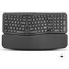Perixx PERIBOARD-636 DE, tastiera wireless ergonomica, con poggiapolsi incluso