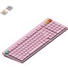 NuPhy Node 100 Tastiera meccanica wireless a profilo ribassato, ANSI US, Bluetooth, 2,4 GHz, USB-C, rosa chiaro, Blush nano