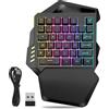 OEM Set tastiera da gioco meccanica con illuminazione RGB - 35 tasti - in formato mini - portatile - controller da gioco ergonomico per giocatori su PC