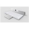 OEM Tastiera Bluetooth portatile per tablet, smartphone e computer, argento,