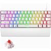 OEM Tastiera da gaming meccanica al 60% con layout UK, LED RGB bianco/rosso