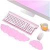 OEM Supporto per mano ergonomico in memory foam per tastiera e mouse, con base antiscivolo, design ergonomico rosso, ideale per l'ufficio, la casa e il gaming