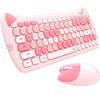 OEM Tastiera Bluetooth da 84 tasti, set tastiera esterna portatile per computer, per uomo e donna, rosa.