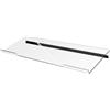 OEM Supporto per tastiera - Regolabile in altezza - Per lavorare in modo ergonomico - Acrilico antiscivolo - 43 x 15,3 x 3,2 cm - Trasparente