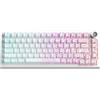 OEM Tastiera da gioco con 83 tasti, design bianco con tasti sostituibili a caldo, retroilluminazione RGB e tre modalità