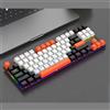 StarTech Tastiera meccanica da gaming - TKL 87 tasti - Illuminazione RGB - Switch blu - Design ergonomico - Impermeabile - Connettore USB - Arancione/Bianco/Nero