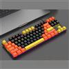 StarTech Tastiera da gioco - Meccanica a 87 tasti (TKL) - Retroilluminazione RGB - Switch blu - Ergonomica - Impermeabile - USB - Arancione + Giallo + Nero