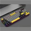 StarTech Tastiera da gioco - Meccanica TKL a 87 tasti - Retroilluminazione RGB - Interruttori blu - USB - Ergonomica - Resistente all'acqua - Portatile - Grigio + Giallo + Nero
