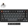 Keychron Tastiera meccanica con cavo Keychron V1 8K QMK QWERTY US con manopola / Nero / Keychron Super Brown