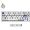 Keychron Tastiera magnetica con cavo Keychron Q2 HE 8K, bianca / QWERTY US con switch magnetici Lime ultraveloci