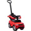 AIYAPLAY Auto cavalcabile 2-in-1 LAND ROVER DISCOVERY per 18-36 mesi con vano, maniglia e spondina rimovibili - Rosso | Aosom Italy