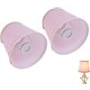 Cyrank Set di 2 paralumi rosa piccoli, paralume per lampade da tavolo e terra, paralume in tessuto a botte in stile europeo Paralume piccolo per lampade da tavolo Lampadario da tavolo di ricambio