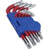 AB Tools 10 chiavi a stella Torx corte colorate con supporto T9 - T50 antiscivolo