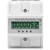 Behogan Contatore elettrico a 3 fasi, 100 A, 50/60 Hz, contatore di corrente trifase calibrato con display LCD, contatore digitale trifase per guida DIN DIN (3 fasi, 4 fili)