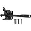 QWORK® Serratura Per Cancello Da Giardino, Chiusura A Gravità Automatica Per Cancello, Per Cancelli Del Giardino, Cancelli Per Pollai, Con Viti, Nero