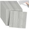 CEWROM Pannelli da parete 3D con effetto legno, 20 pannelli autoadesivi, carta da parati 3D autoadesiva in PVC impermeabile, piastrelle impermeabili 30x30 cm per cucina, bagno e doccia (Grigio chiaro)