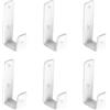 MOROBOR 6 ganci rivestiti in PVC per scale da letto, in ferro nero, ganci per scale a castello, resistenti staffe per decorazione del letto, colore bianco