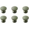 SENRISE 6 maniglie in lega di alluminio, pomelli per armadietti da cucina, camera da letto, bagno, mobili (verde scuro + base media)