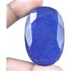 Zaffiro Blu Naturale Africa 266,40 Ct Ovale 48x32 mm Taglio Pietra