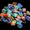 Opal Empire Lotto 20 Ct Opale Nero Fire Opal Grezzo Ethiopian Per Lapidary, Eccellente