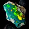OPAL EMPIRE Gemma Naturale Fire Opal Etiopia, Opale Nero Grezzo 16,5 Carati 20x18 mm