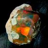 OPAL EMPIRE Opale Etnico Grezzo, Gemma Di Opale Fiamma, Opale Nero Naturale 10.5 Ct 17x13 Mm