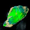 OPAL EMPIRE Opa Vivia Opale Naturale Grezzo, Opa Nera Etiope Grezzo, 8.5 Ct 22x12 mm