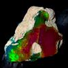 OPAL EMPIRE Opale Fire Grezzo Nero Naturale Etiopico 11,5 Ct 20x17 mm 1 Pz
