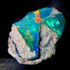 OPAL EMPIRE Opale Nero Grezzo Naturale Ethiopian Fire 15.50 Ct 20x17 mm