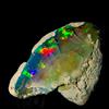 OPAL EMPIRE Ethiopian Opal Grezzo Naturale Fire Opal Nero 15.5Ct 28x20 mm (1 pz)
