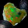 OPAL EMPIRE Opale Etiope Grezzo, Pietra Preziosa Opale Naturale, Opale Nero 11.5Ct 20x16 mm