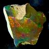 OPAL EMPIRE Opale Naturale Ethiopian Fire Opal Grezzo Nero 11,5Ct 20x13mm, 1 Pezzo