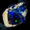 OPAL EMPIRE Gemma Opale Fire, Opale Etiopico Grezzo Nero Naturale 14x12 mm 9,5 Ct
