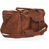 Fatto a mano Borsa Da Viaggio Sportiva In Pelle Marrone Vitage Anni '90