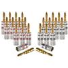 Poppstar Connettori a banana, per cavo fino a 4 mmq avvitamento o 6 mmq saldatura, contatti in oro 24k, set di 24