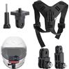 FIUTEKO Supporto per casco da moto per action cam,Montaggio mentoniera stabile per riprese POV Compatibile con GoPro Hero 13 Insta360 X5 DJI Osmo Action supporto casco Insta360 Accessori per moto bici sci