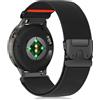 Hinnwer 22mm Nylon Cinturino Compatibile con Garmin Venu 4 45mm/Venu 3 45mm/Forerunner 570 47mm/265/255, Chiusura Paracadute Elastico Sportivo Cinturino per Garmin vivoactive 4 Nero