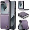 oiysrtoc Cover per Samsung Galaxy Z Flip 6/7 FE in Pelle PU Premium, Design Sottile, Texture Elegante, Custodia Antiurto per Samsung Galaxy Z Flip 7 FE / 6, Viola