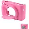 PEUTIER SX730 SX740 Custodia per Fotocamera, Sottile Antigraffio Silicone Custodia Protettiva per Fotocamera Custodia Fotocamera Digitale per Canon Fotocamera PowerShot SX740 SX730 HS (Rosa)