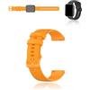 yystao Cinturino per RUIMEN D1, cinturino in silicone compatibile con RUIMEN D1, delicato sulla pelle, cinturino di ricambio per smartwatch, 22 mm (arancione)