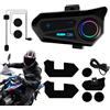 Generico Affiorle di comunicazione motociclistica - IPX6 Waterproof Intercom, connettività wireless | Casco auricolare con riduzione del rumore, attrezzatura da equitazione per uomini, lunga
