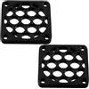 Aerzetix Set di 4 Griglie per Ventola 30x30 mm in plastica per Computer PC stampanti dispositivi audiovisivi proiettori multimediali/Colore Nero