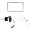 Audioproject A386.1-10 - Set di 2 mascherina autoradio autoradio per Opel Corsa C Combo Omega Astra Vectra Meriva Agila radio adattatore antenna sblocco luce argento